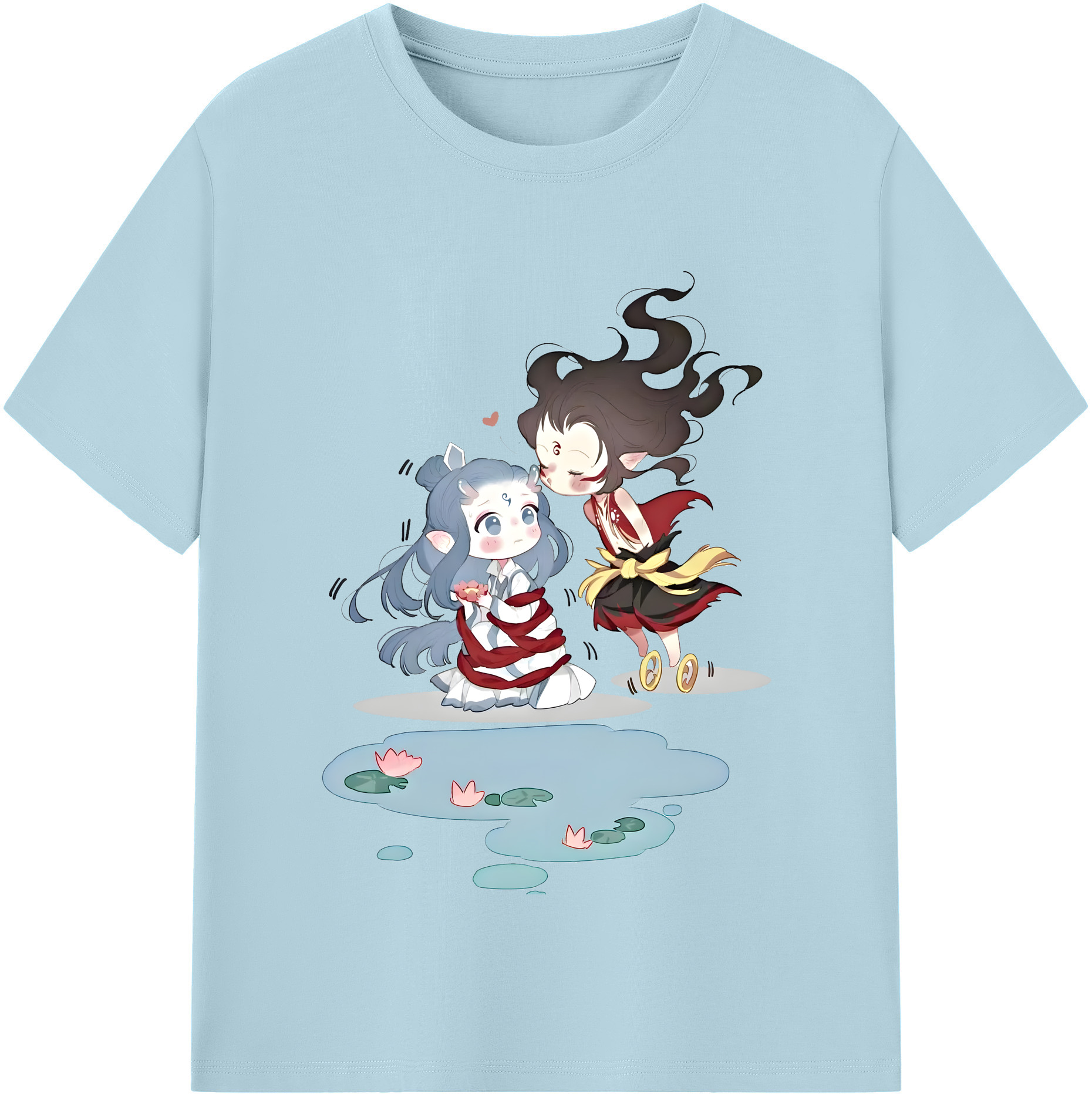 （画像用） Ne Zha 2 ナタ 魔童の大暴れ 綿100％半袖Tシャツ（フロントプリント）